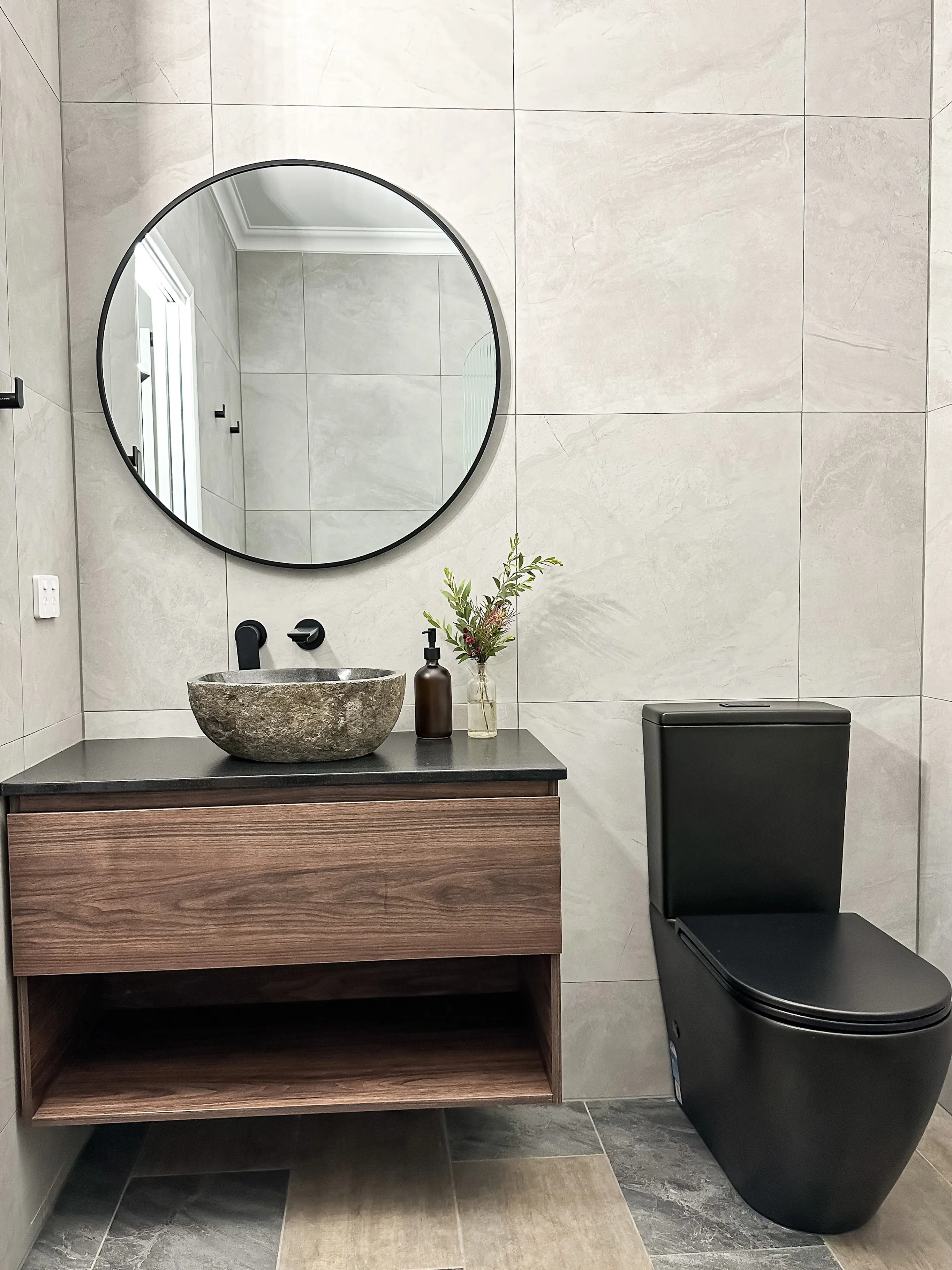 Bathroom in a completed custom home