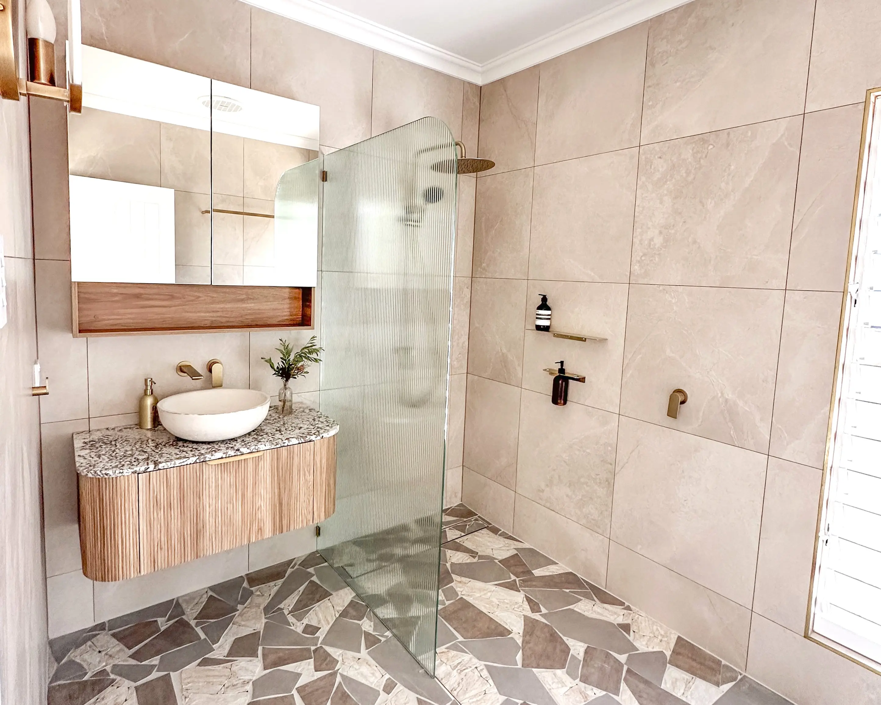 Ensuite in a completed custom home