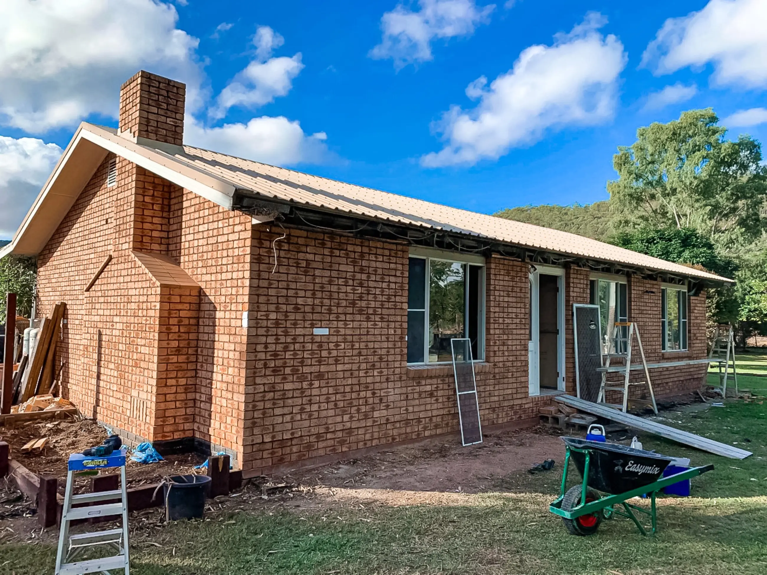 Original brick exterior at Serene Court before the extension and recladding were completed